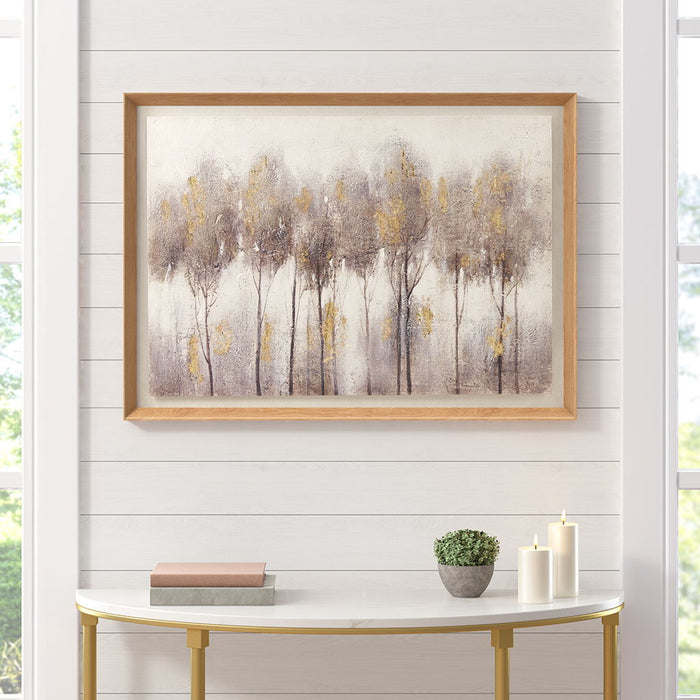 Hand Painted Abstract Landscape Framed And Matted Wall Art