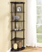 Bonwick - 5-Shelf Corner Bookshelf - Cappuccino Unique Piece Furniture