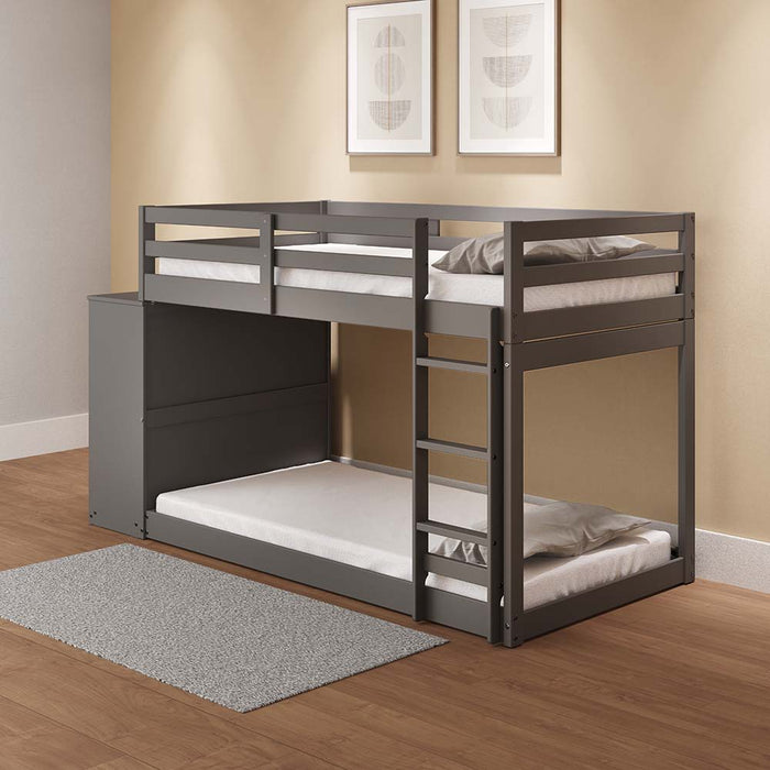 Gaston - Twin Over Twin Bunk Bed - Gray Finish Unique Piece Furniture