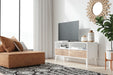 Piperton - White / Brown - Medium TV Stand Unique Piece Furniture