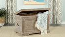 Nilay - Rectangular Storage Trunk - White Washed And Black Unique Piece Furniture