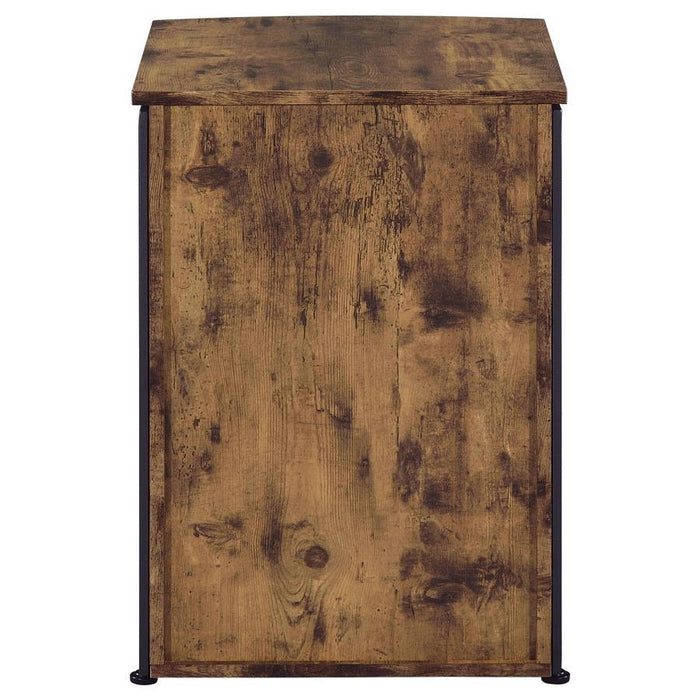 Estrella - 3-Drawer File Cabinet - Antique Nutmeg And Gunmetal Unique Piece Furniture
