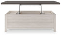 Dorrinson - White / Black / Gray - Lift Top Cocktail Table Unique Piece Furniture