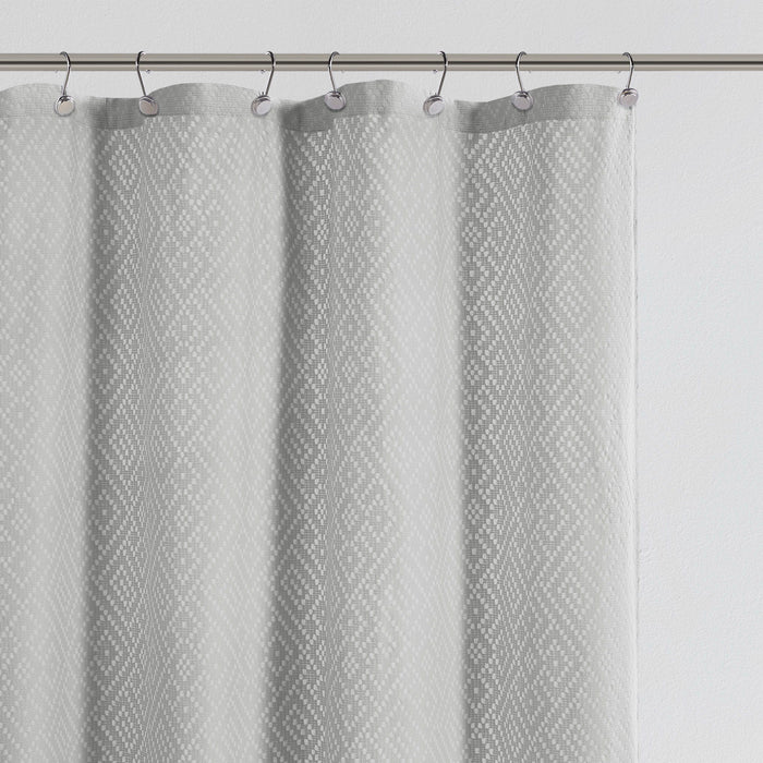 Matelasse Shower Curtain - Gray