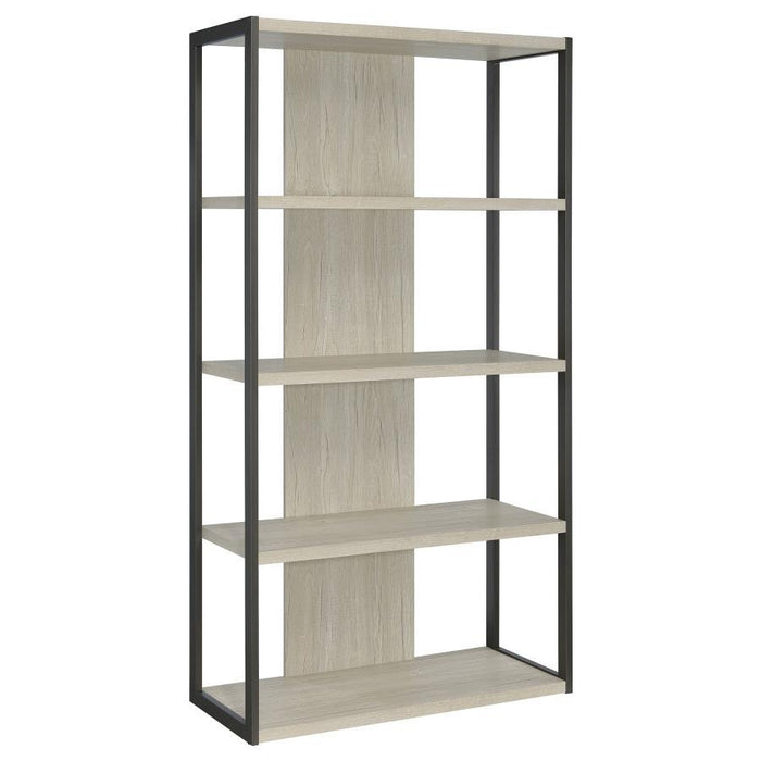 Loomis - 4-Shelf Bookcase - Whitewashed Gray Unique Piece Furniture